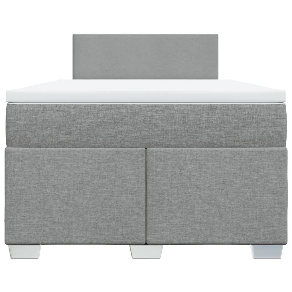 Giroletto a Molle con Materasso Grigio Chiaro 120x200cm Tessuto