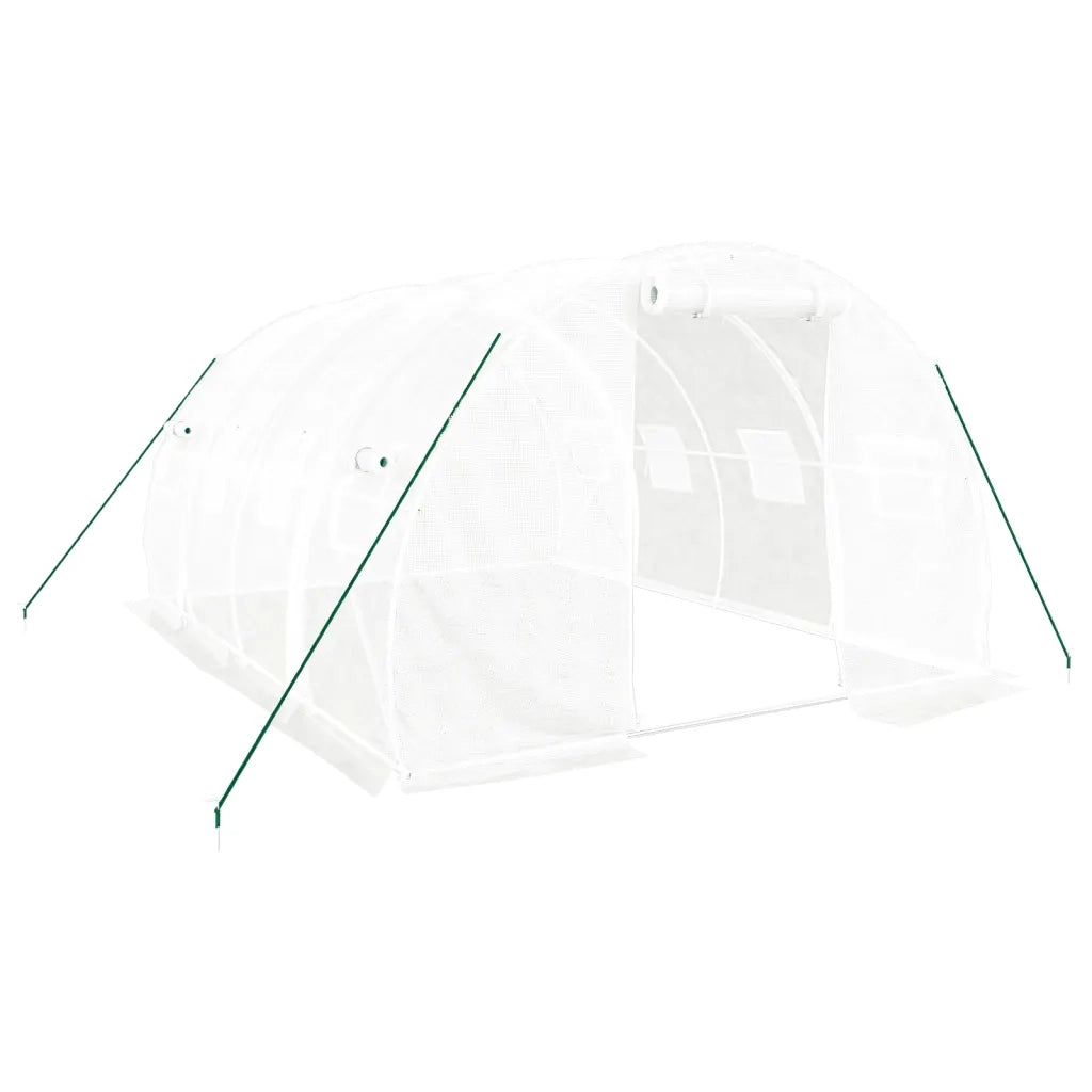 Serra con struttura in acciaio bianca 12 m² 4x3x2 m 3188050