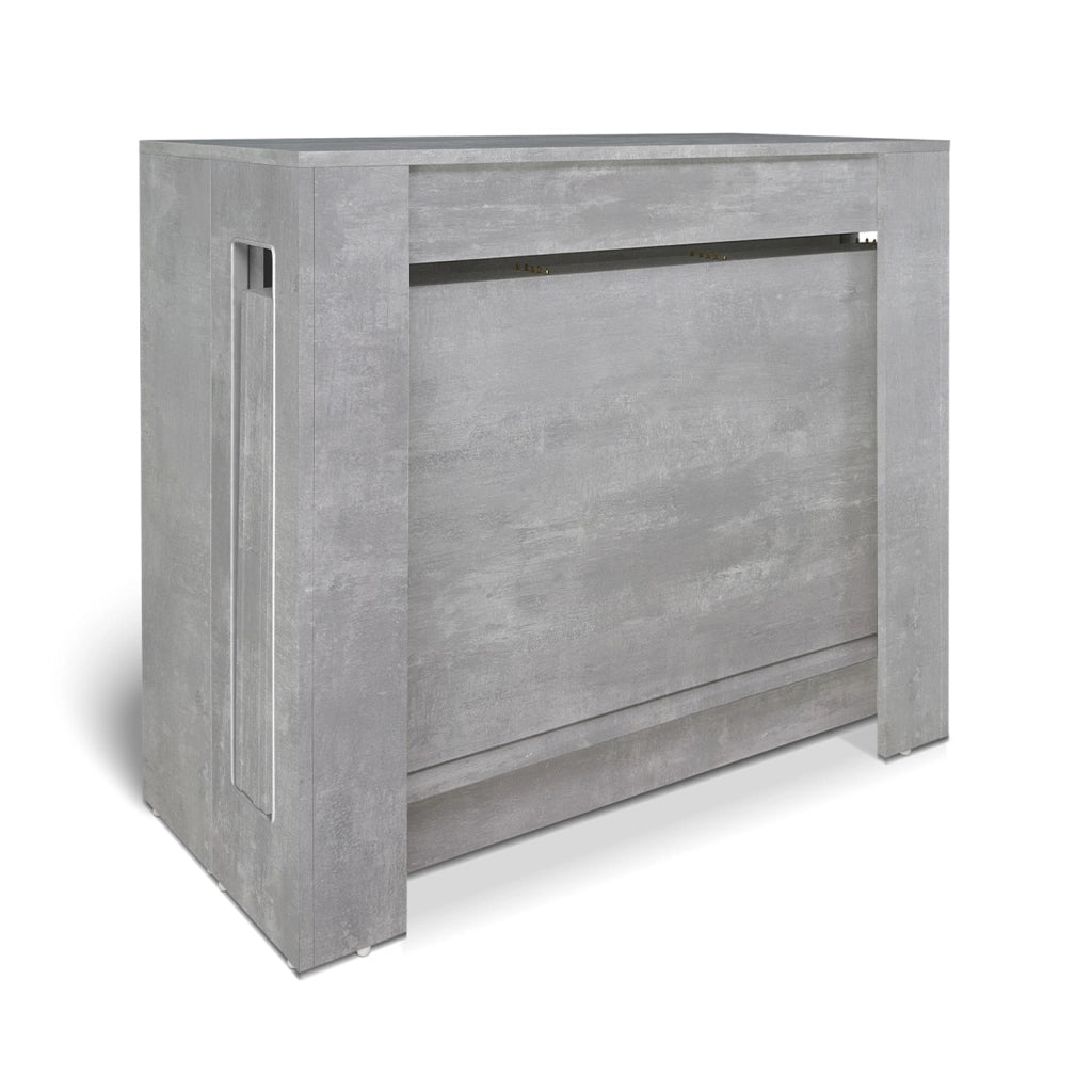 Tavolo consolle allungabile, tavolo da pranzo 45/300×90 cm effetto cemento- Atena