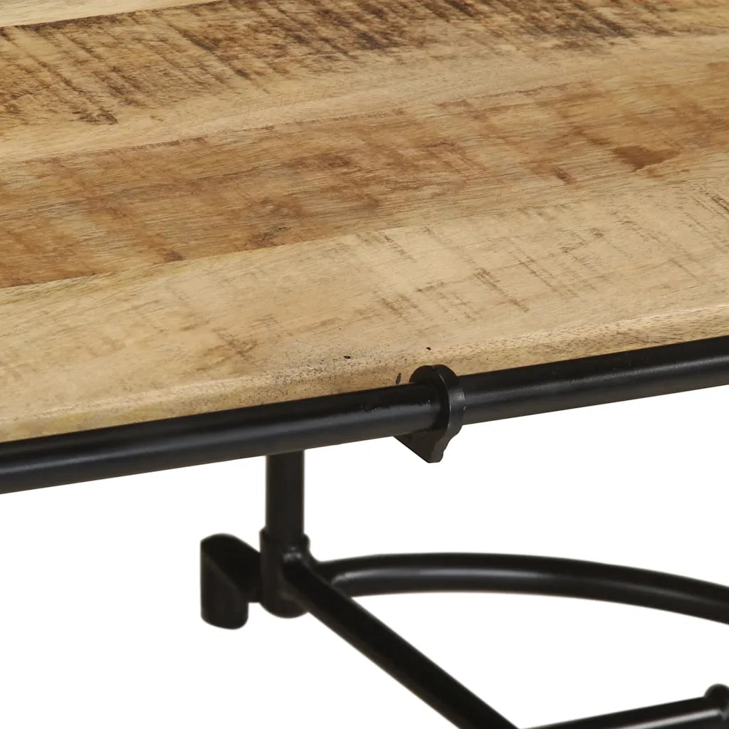 Tavolino da Salotto 110x55x40 cm Legno Massello di Mango Grezzo 4013497