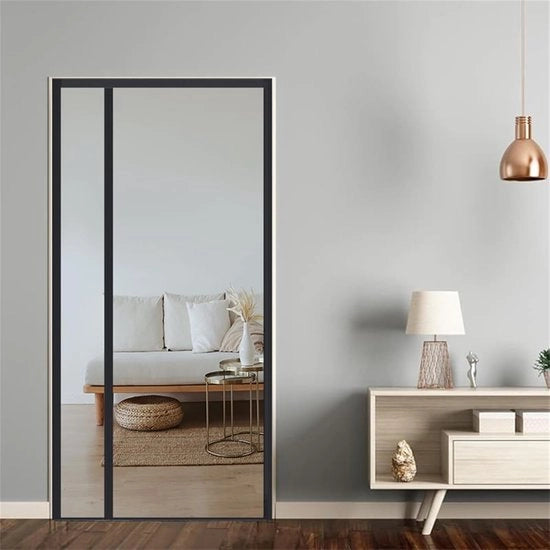 Doppio schermo magnetico per porte - 100*220cm - Antizanzare - Senza perforazione necessaria - Adatto per porte in legno, ferro, marmo, acciaio inox, piastrelle ceramiche e altre porte di ingresso - Schermo antizanzare estivo - Apertura laterale