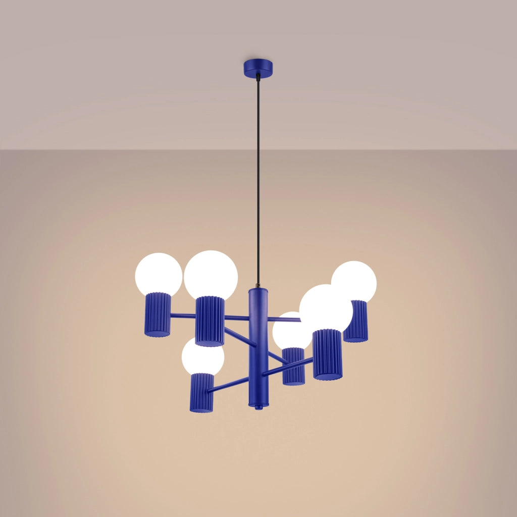 Lampadario HALO 6 ultramarino