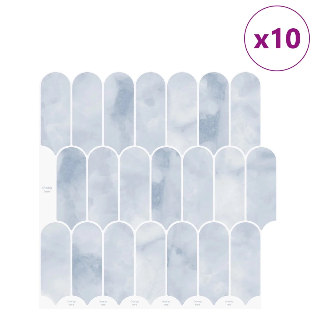 Piastrella Piuma 10 pz Azzurro 30 x 30 cm Poliuretano e PET CFW5607186