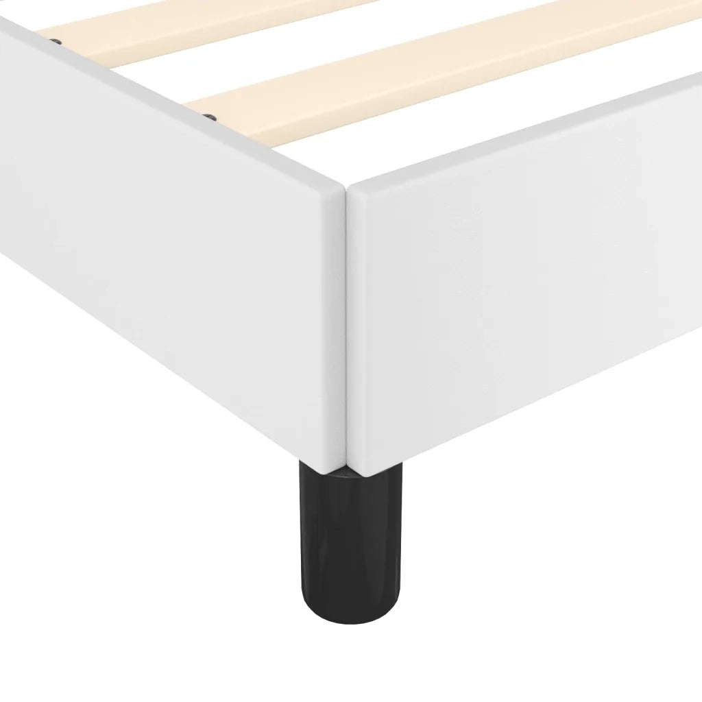 Giroletto-Struttura Letto Bianco 90x190 cm in Similpelle 399518