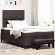 Letto a molle con testiera Marrone Scuro 120 x 200 cm Tessuto 3344138