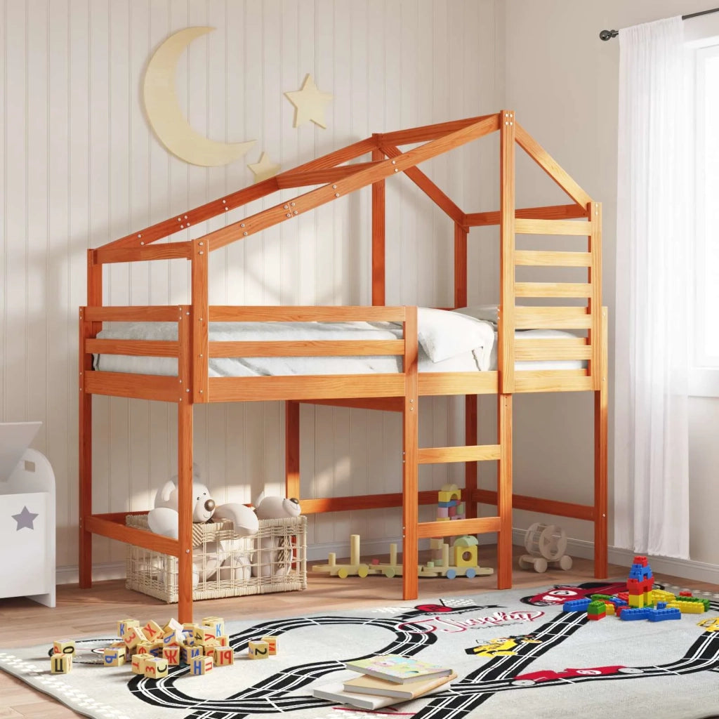 Struttura per letto soppalco Marrone Cera 90 x 190 cm 3422701