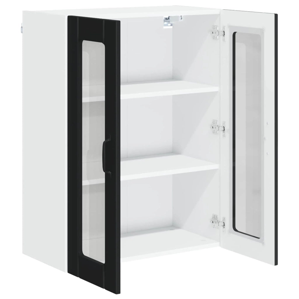 Mobile da cucina rettangolare pratico contenitore 60 x 31 x 80 cm legno ingegnerizzato nero 02_0054103