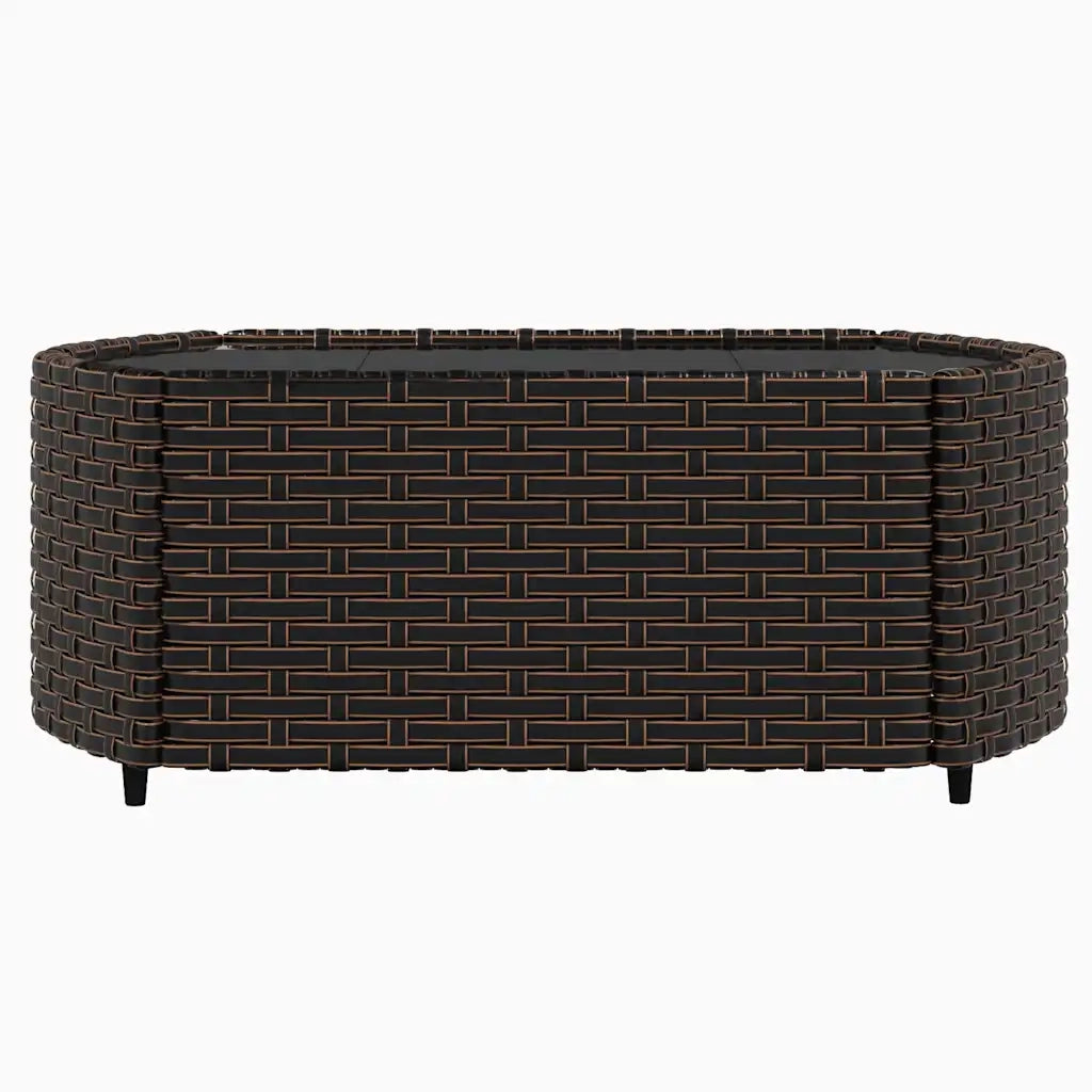 Set Mobili da Giardino 3 pz con Cuscini in Polyrattan Marrone 319823