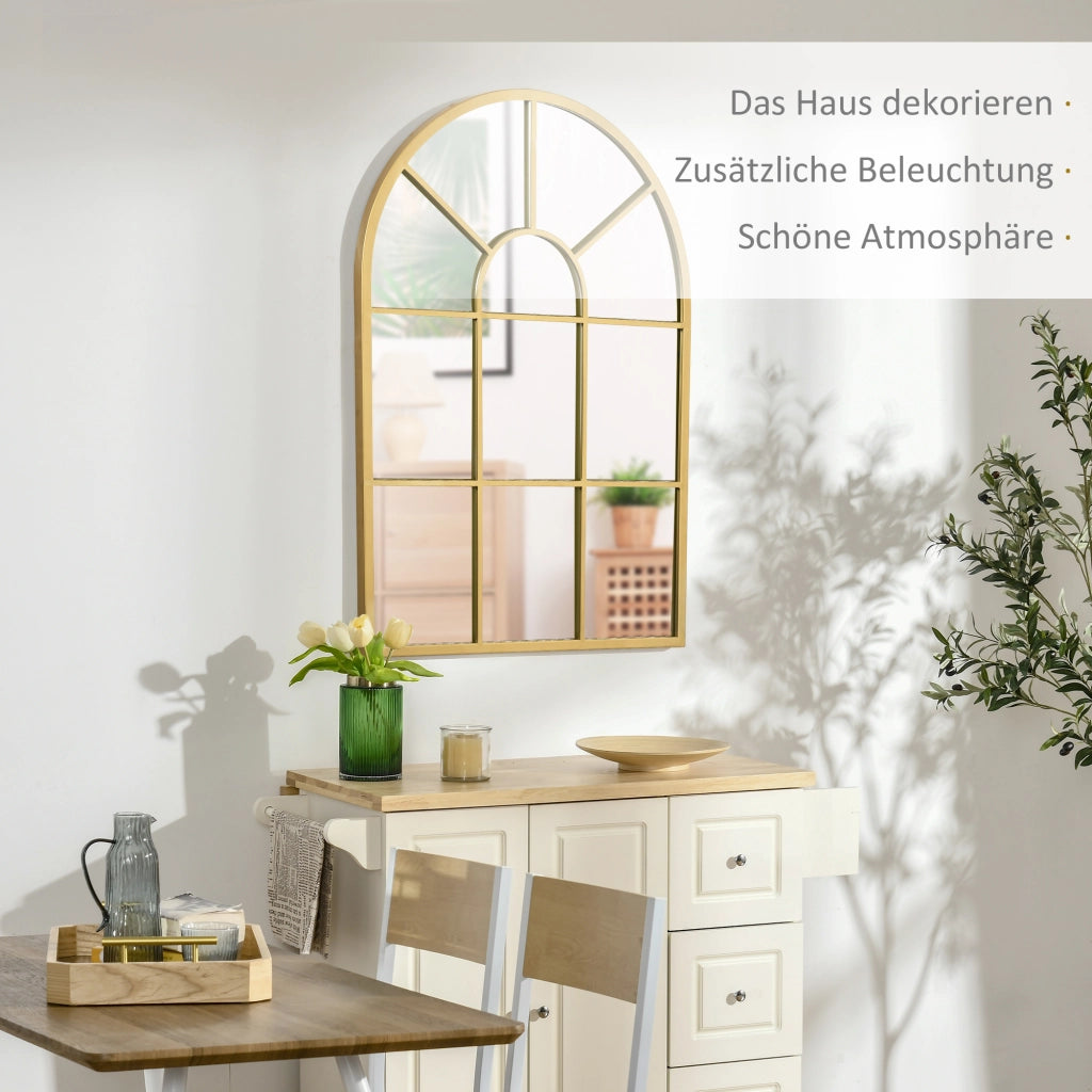 Specchio da parete con cornice metallica ¨C zephmum ¨C oro 70x2x50 cm