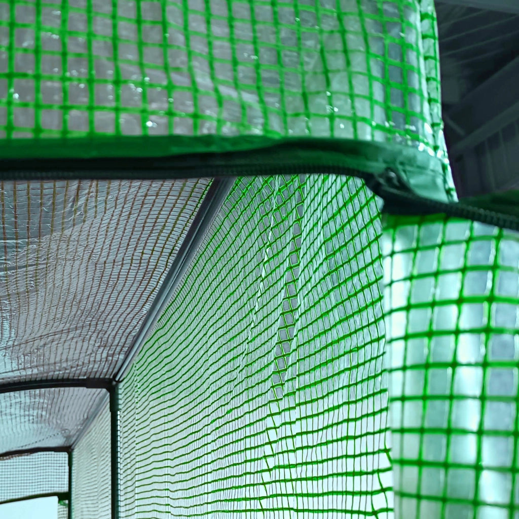 Serra in lamina 200 x 100 x 215 cm con 2 porte, protezione UV, acciaio e PE per la coltivazione di piante, verde