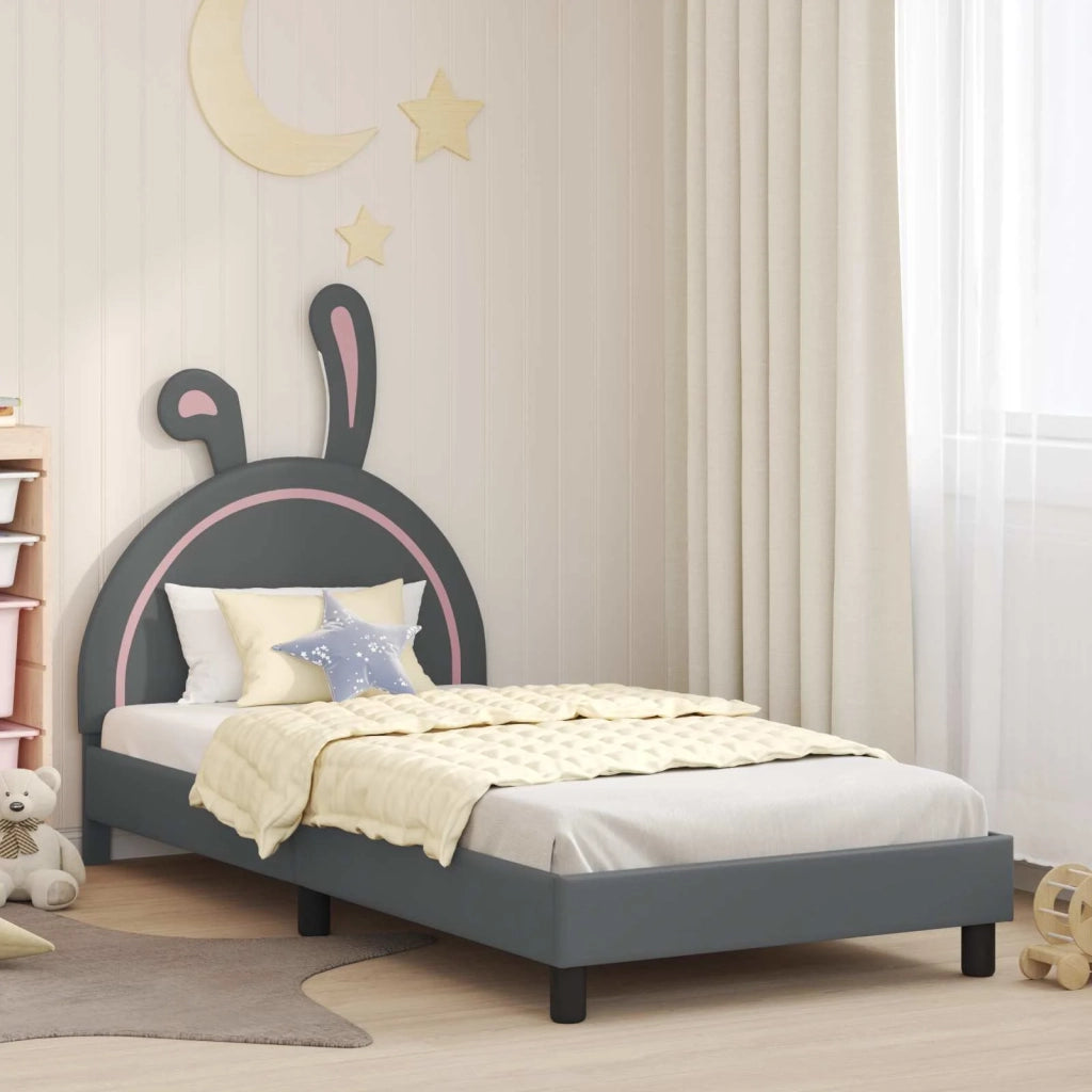 Struttura letto bambini con testata-Giroletto per bambini Grigio Chiaro 90 x 200 cm 816813