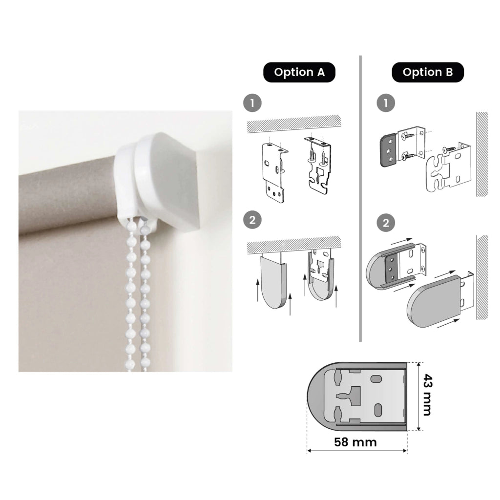 Tenda a Rullo Filtrante per finestre e porte Sabbia 180x180 cm