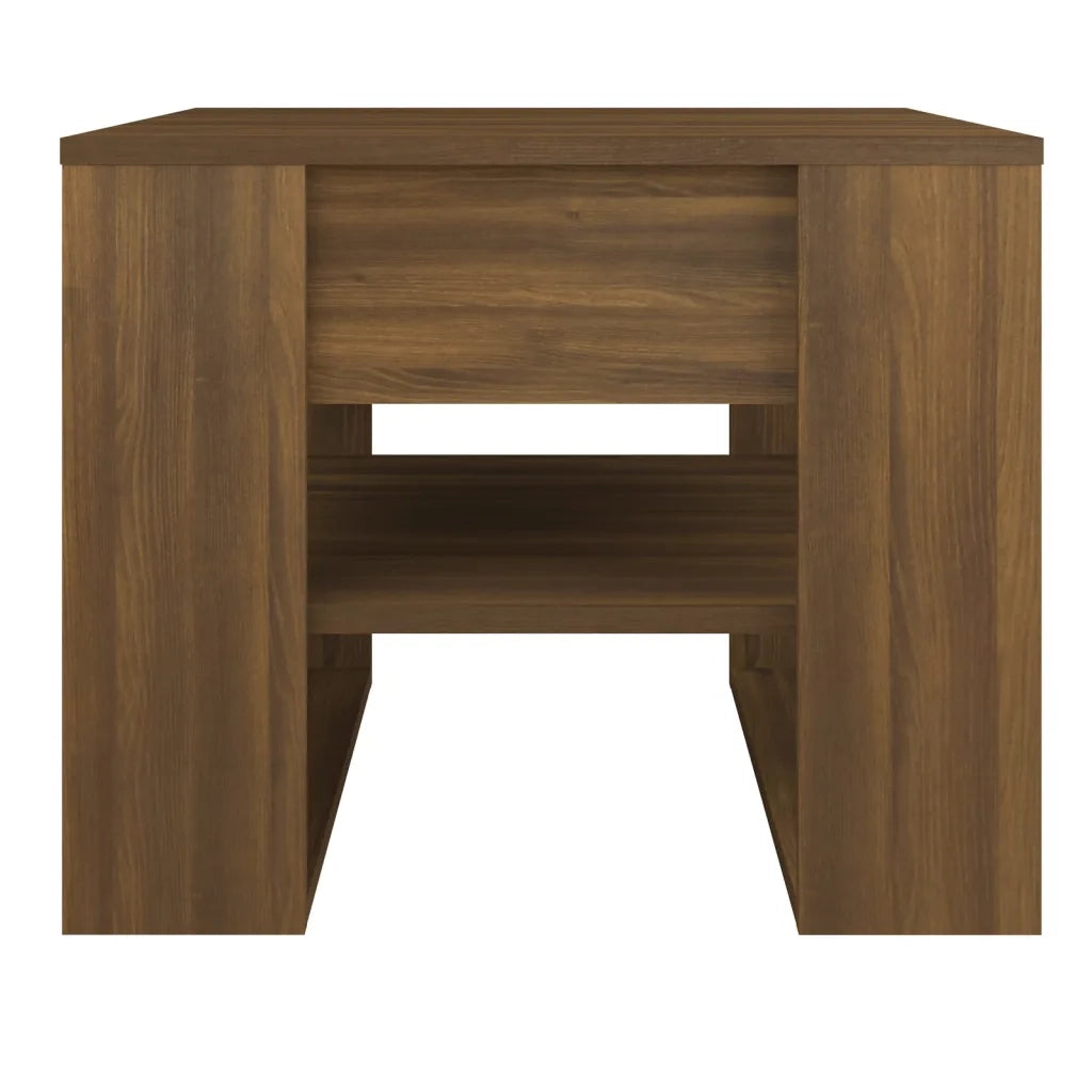 Tavolino Salotto-Tavolino da soggiorno-Tavolo Rovere Marrone 55,5x55x45 cm Legno Multistrato