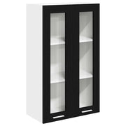 Armadio pensile | Mobile da Cucina con porta Riga Rovere Nero 60 x 31 x 100 cm