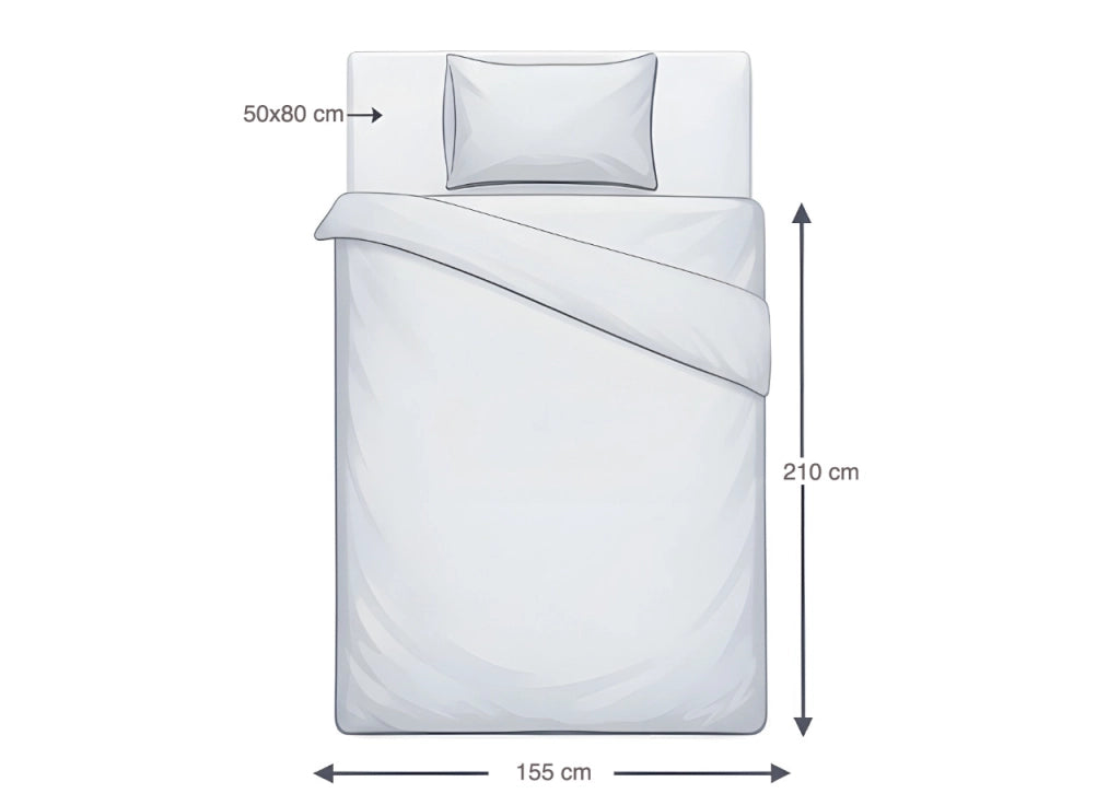 Copripiumino Sacco Piumone 100% Cotone Made In Italy Disegno Sambuco - Singolo - Nocciola