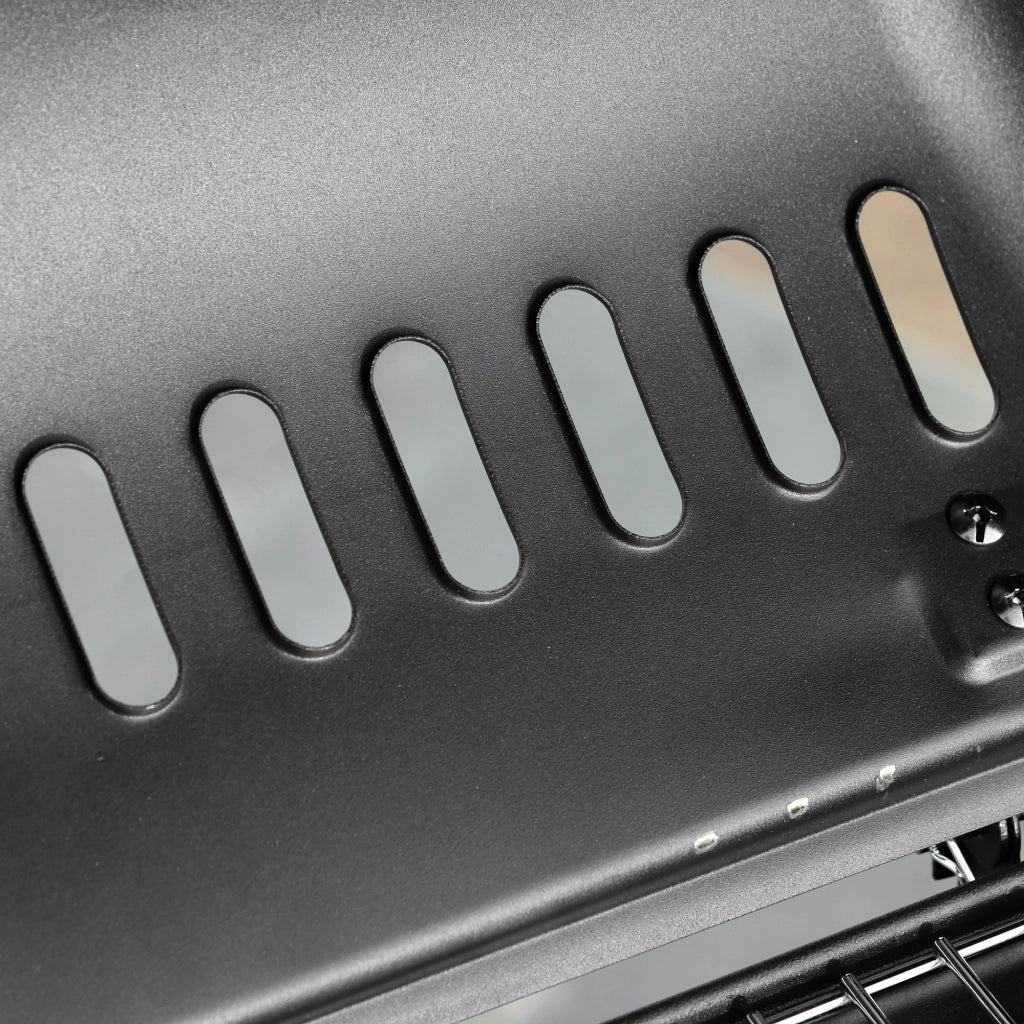 Barbecue a Gas con Coperchio ¨C Minimal ¨C Grigio 104x49x99cm