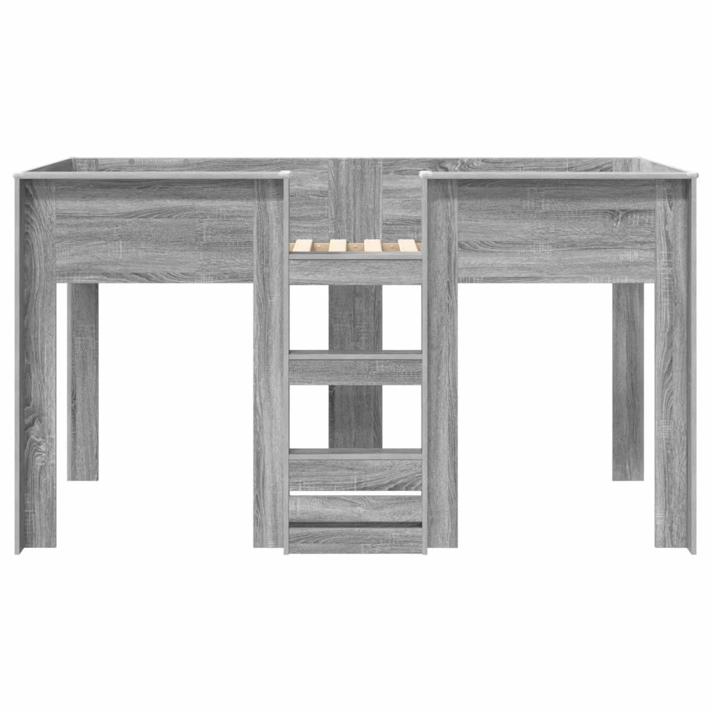 Letto a Castello per Bambini | Letto Infantile | Lettino Grigio Sonoma 75 x 190 cm