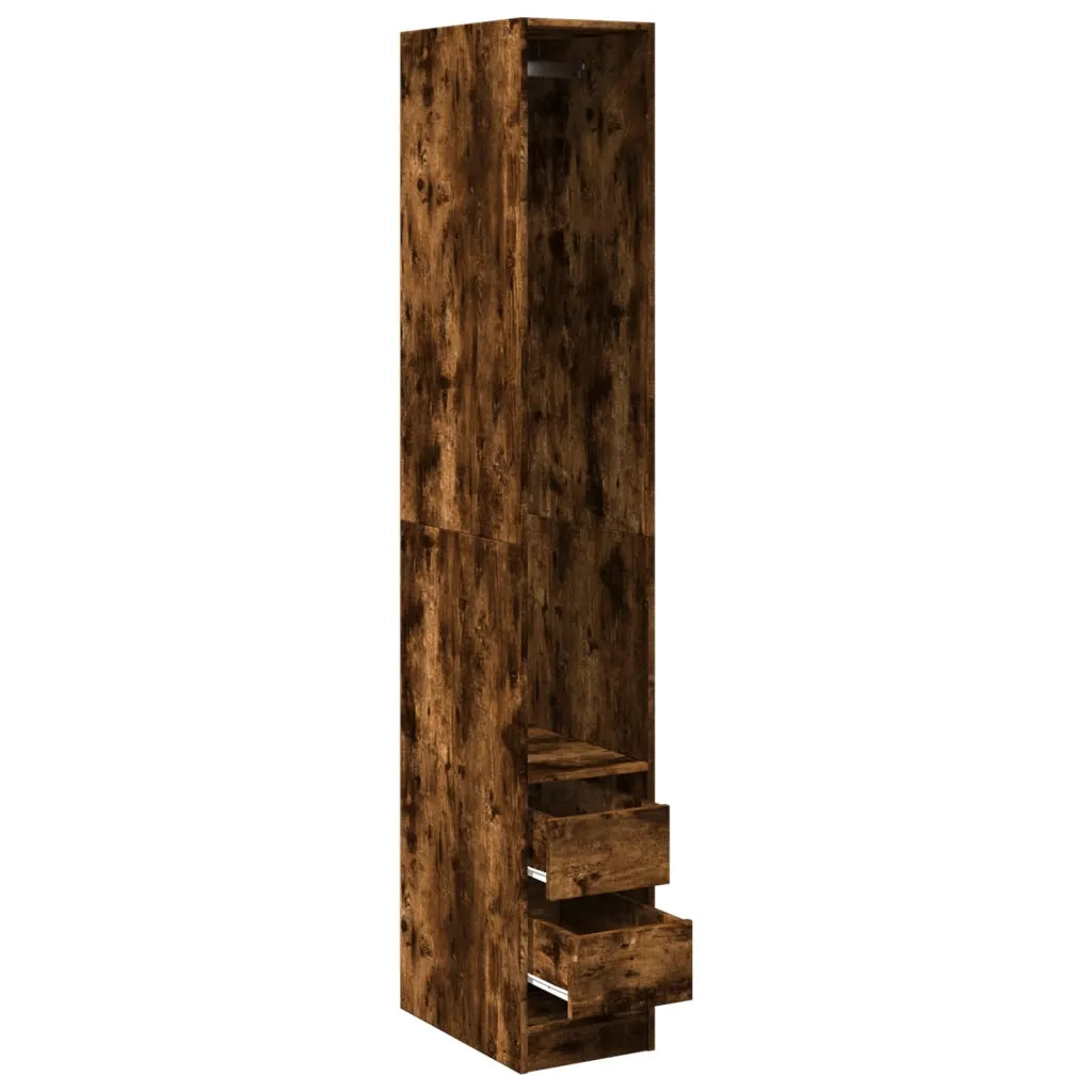 Armadio Rovere Fumo 30x50x200 cm in Legno Multistrato
