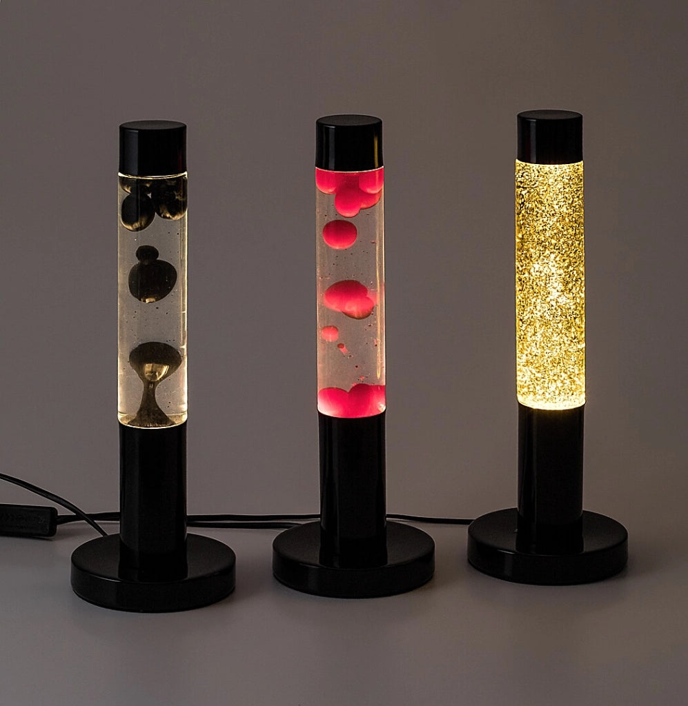 Lampada lava LED 25W rossa base nera Lavastic Rabalux