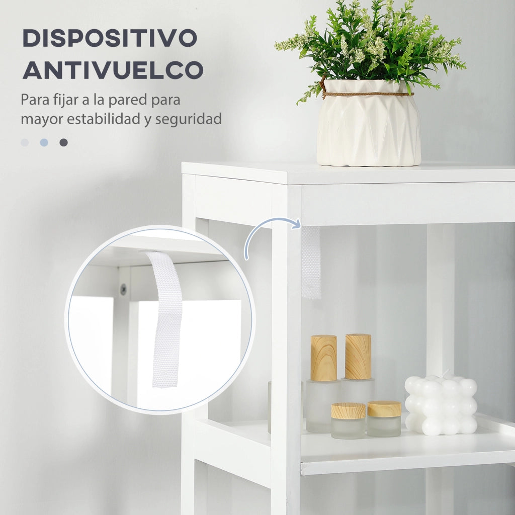 Cassettiera con ripiani aperti e cassetti ¨C Minimal ¨C 30x30x144 cm Bianco
