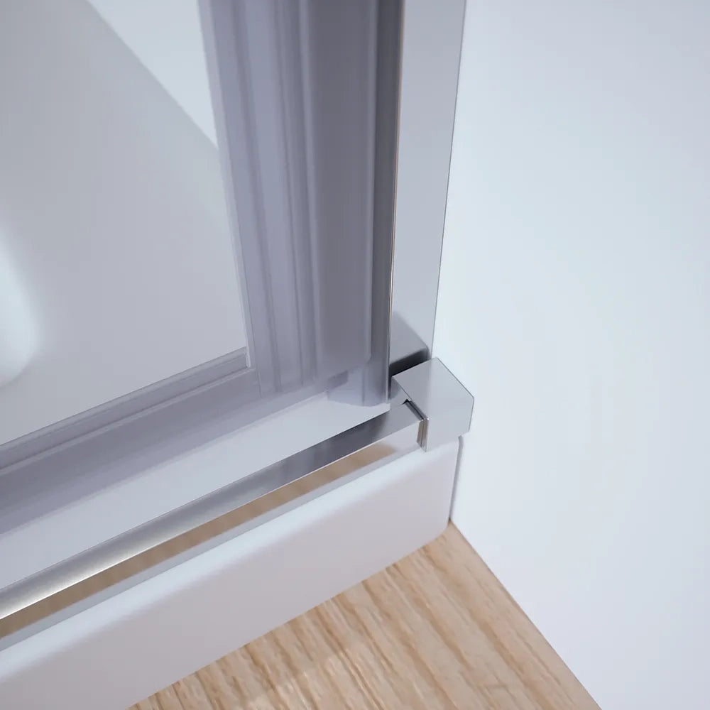 Porta doccia 100cm apertura a battente con profili cromati e vetro da 8mm trasparente h195 | Fiji