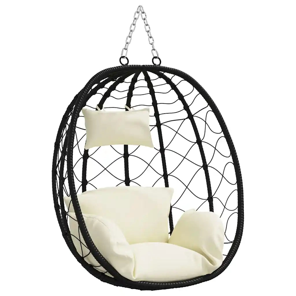 Sedia uovo sospesa Bianco crema 91,5 x 54,5 x 107 cm polyrattan 42003845