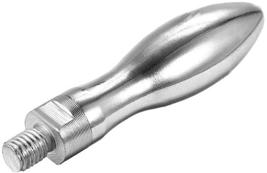 Manubrio a Mano M10 in Carbonio - Acciaio - 100x23 mm - Manubrio con Manopola - Resistente alla Corrosione e all'Ossidazione - per Apparecchiature di Automazione