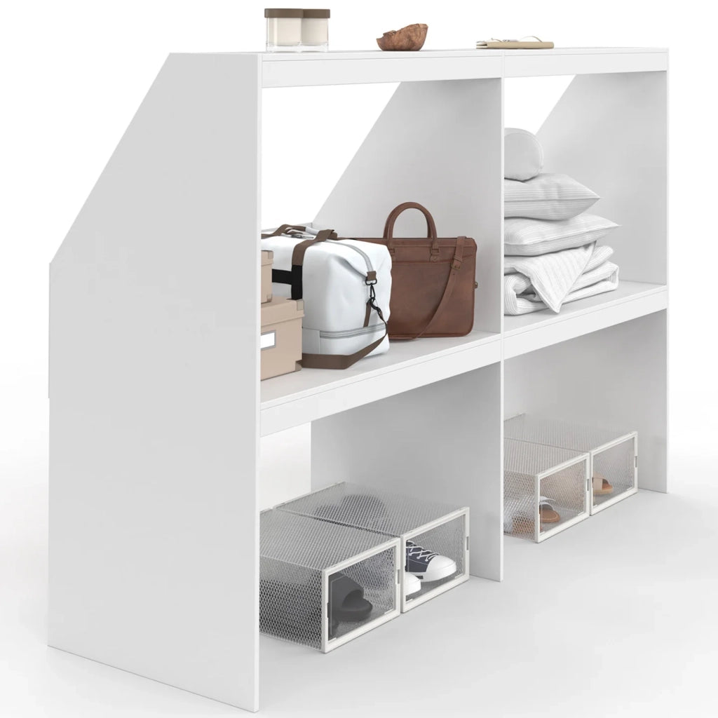 IDMarket - TOMI 4 ripiani 160 x 50 x 110/70 cm bianco