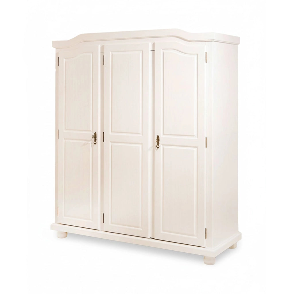 Calosso, Guardaroba 3 ante\ Appendiabiti, 150x180h cm Bianco