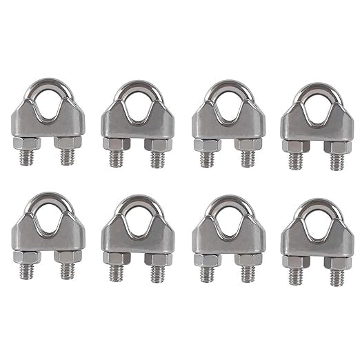 MORSETTO PER FUNI INOX 8 mm