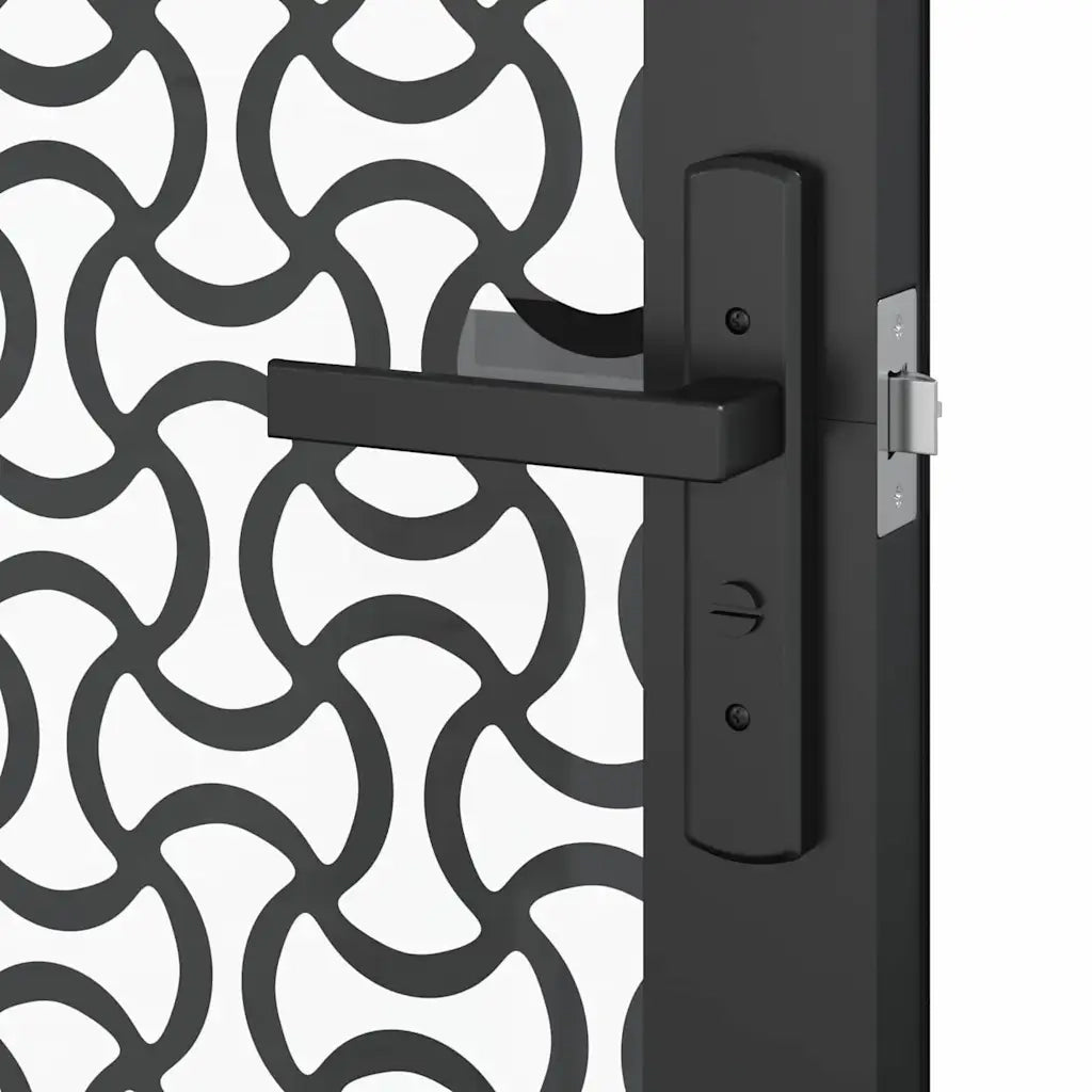 Porta in vetro Traforo Nero 93 x 3,5 x 201,5 cm Alluminio 42012451