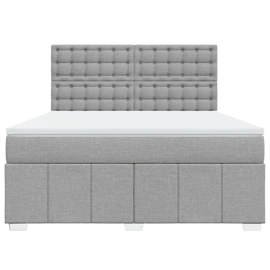 Giroletto a Molle con Materasso Grigio Chiaro180x200 cm Tessuto 3294061