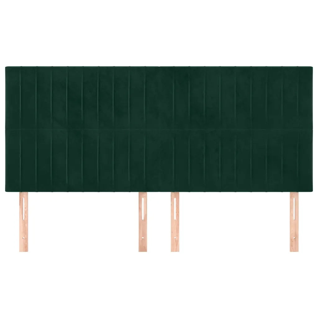 Testiera | Testata Verde Scuro 180x5x118/128 cm Velluto