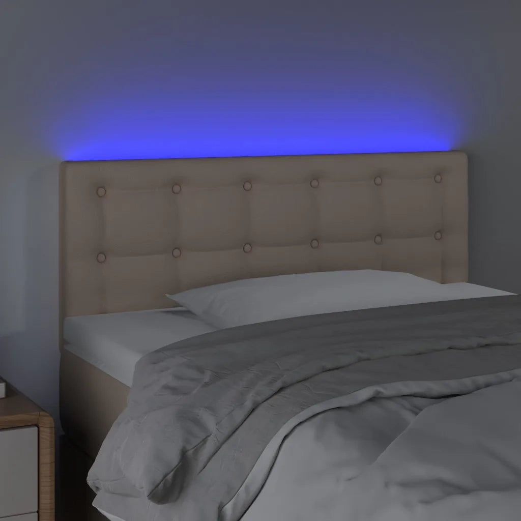 Testiera | Testata Cappuccino a LED 100x5x78/88 cm in Similpelle