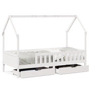 Giroletto Bambini | Letto Infantile | Lettino con Cassetti 80x200 cm Legno Massello di Pino