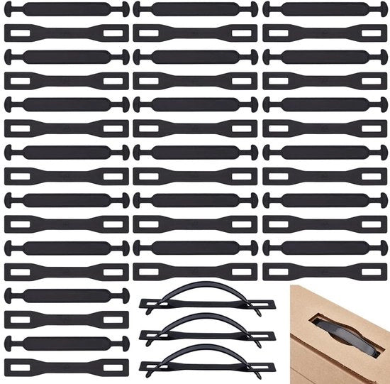 120 Set di Maniglie di Sostituzione - Cinture di Trazione Nere - Dimensioni 172 x 20 mm - Maniglie di Sostituzione di Alta Qualità in Plastica - Maniglie di Sostituzione con Maniglie di Sostituzione