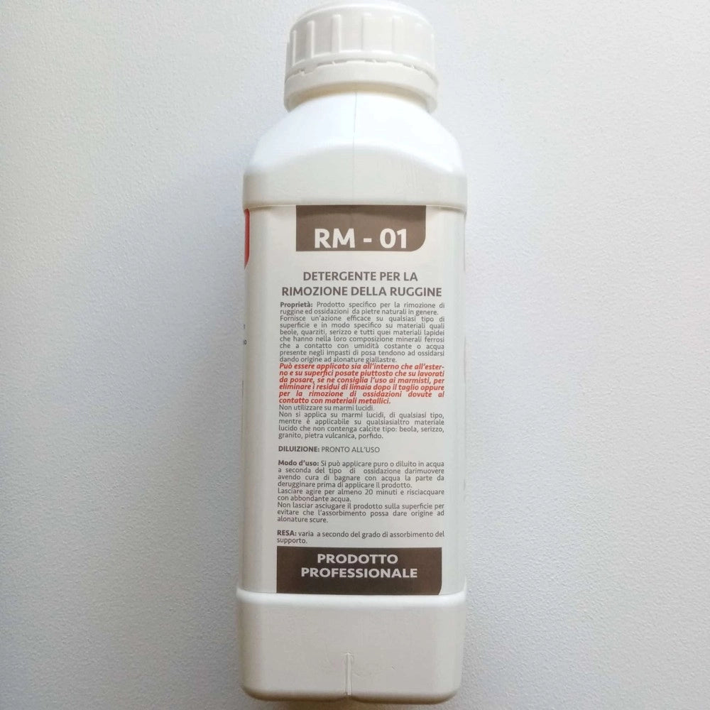 Abichem 1lt rm-01 detergente per la rimozione di ruggine ed ossidazioni da pietre naturali