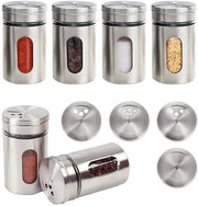 Kit per strozzatura erbe - 6 pezzi - Ciotole per erbe rotonde - Acciaio inossidabile - 100 ml - Strettore ariostatico con vetrino di osservazione