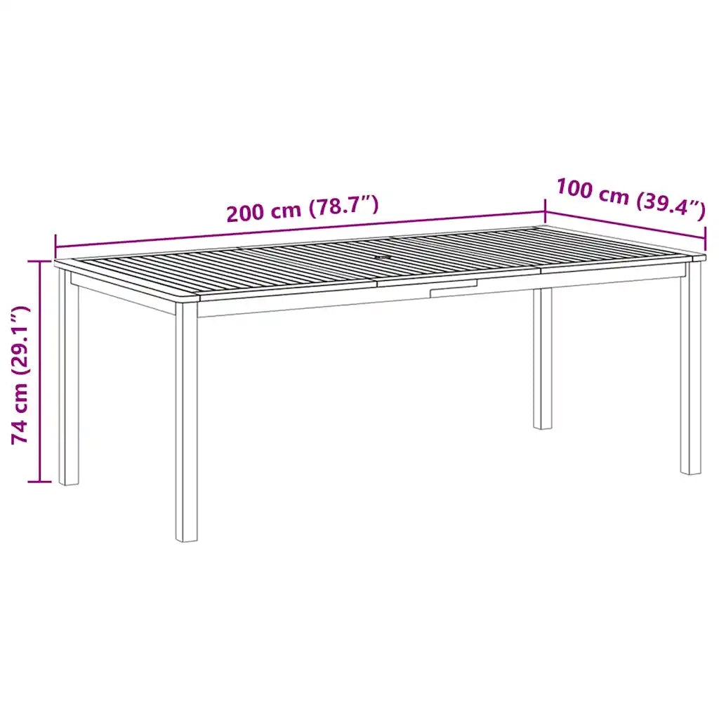 Set da Pranzo da Giardino 9 pz Marrone 3067880