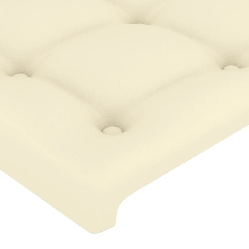 Testiera | Testata Crema a LED 90x5x78/88 cm in Similpelle