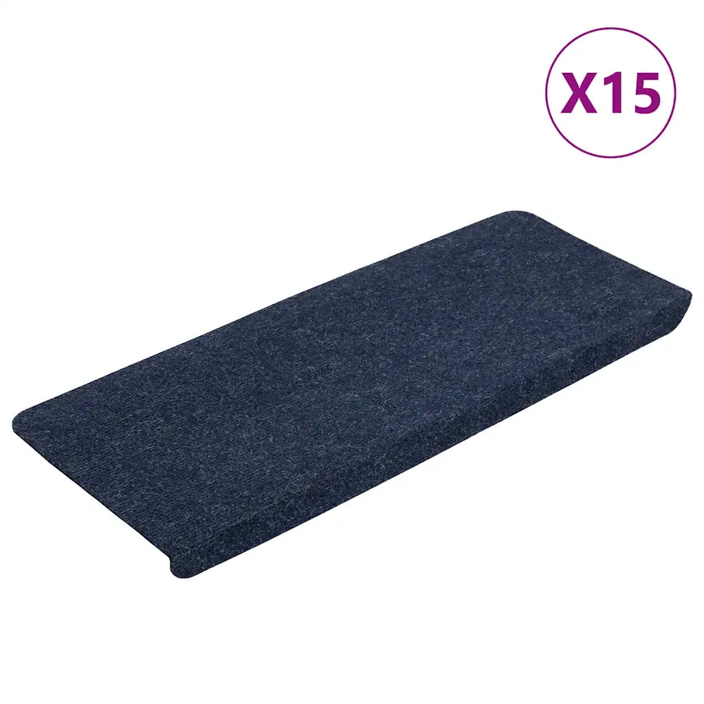 Tappetini Autoadesivi per Scale 15 pz | Gradini per Scale 65x24,5x3,5 cm Blu