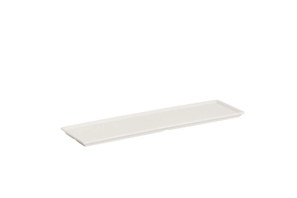 Vassoio Piatto rettangolare in Melamina Bianco 58 x 16 cm