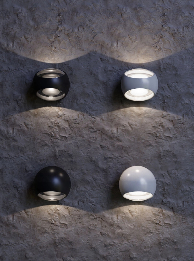 Lampada da parete Outdoor in Alluminio Stream Nero