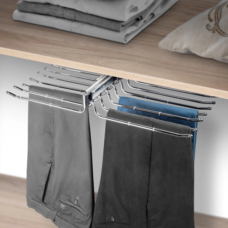 Specchio estraibile per interno dell'armadio, Acciaio, Tecnoplastica e Vetro, Verniciato moka