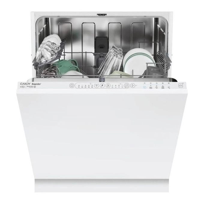 Candy CI 3E53L0W Rapido' Serie Rapido' - Lavastoviglie a scomparsa totale 13 coperti, classe energetica E, motore Speed‑Drive Inverter, Maxi TUB e connettivita' Wi‑Fi-BLE (82,0×59,8×55,0 cm), colore Bianco