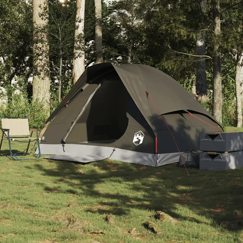 Tenda da campeggio | Tenda da campo a Cupola per 2 Persone Marrone Impermeabile