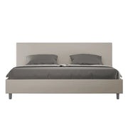 BS COM Letto contenitore imbottito 180x210 similpelle tortora