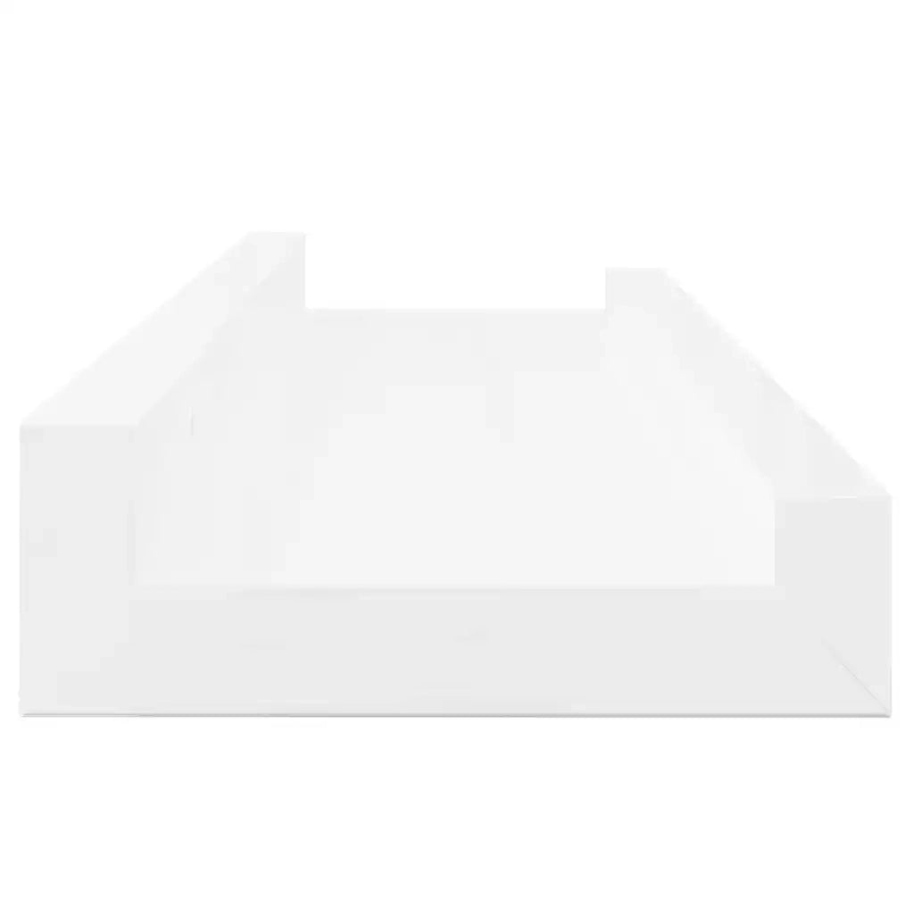 Mensole da Parete 2 pz Bianco Lucido 40x9x3 cm 326648