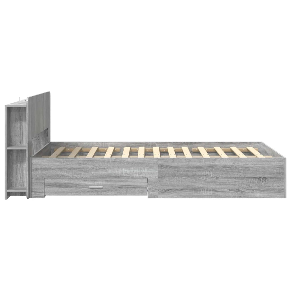 Telaio del letto con storage Sonoma grigio 120 x 190 cm 3433736