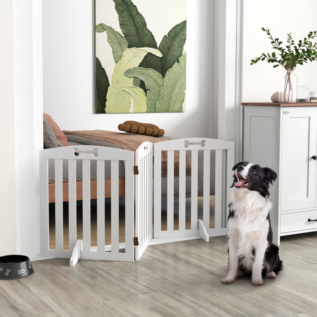 Recinto Pieghevole per Cani ¨C Zephmum ¨C 3 Pannelli Grigio 155 cm